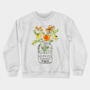 Happiness is being kiki floral gift Crewneck Sweatshirt